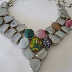 BEAUTIFUL STONE INLAYED NECKLACE